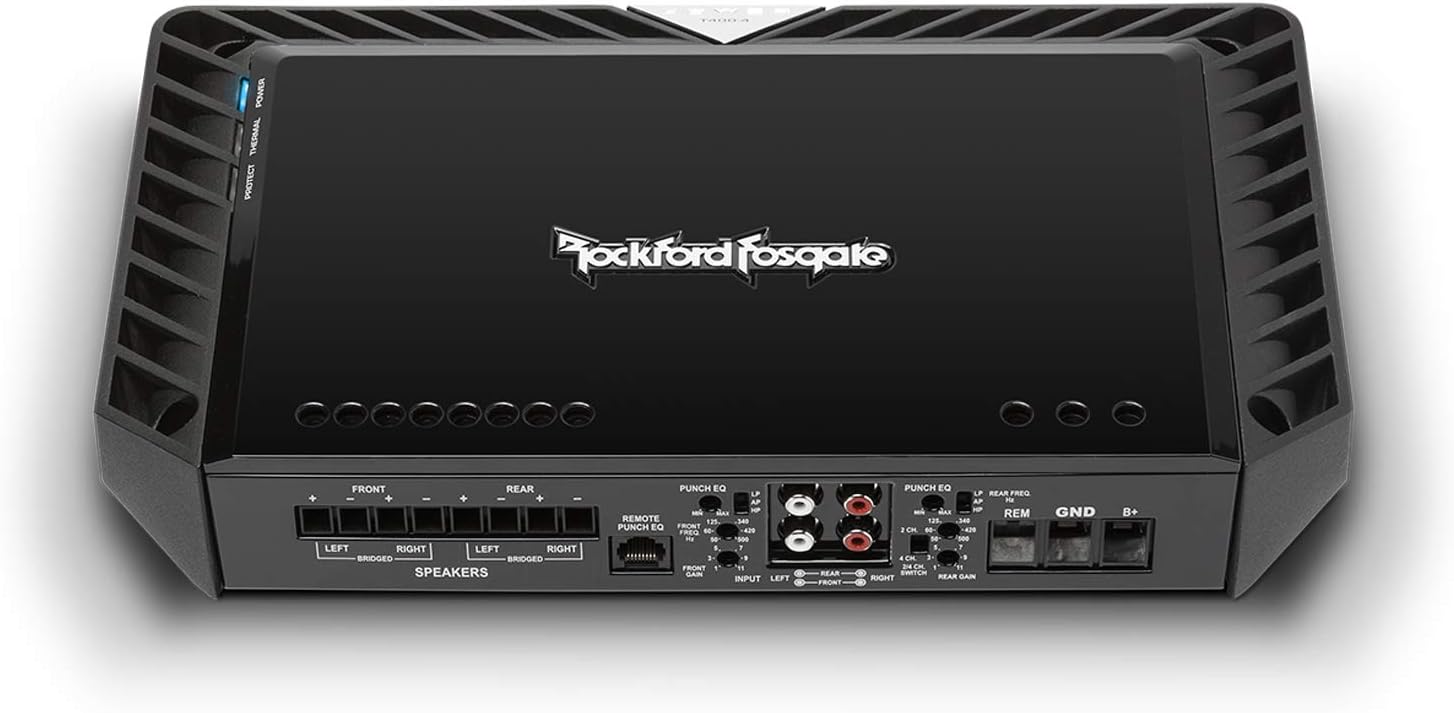Rockford Fosgate T400-4 Power 400 Watt 4-Channel Amplifier Rockford Fosgate T400-4 Power 400 Watt 4-Channel Amplifier